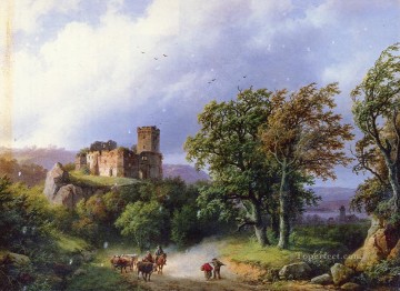  Cornelis Decoraci%c3%b3n Paredes - Holandés de 1803 a 1862 El castillo en ruinas Paisaje holandés Barend Cornelis Koekkoek